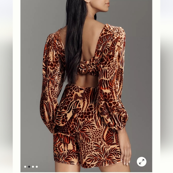 NWT FARM Rio Long Sleeve Printed Romper - Picture 3 of 4